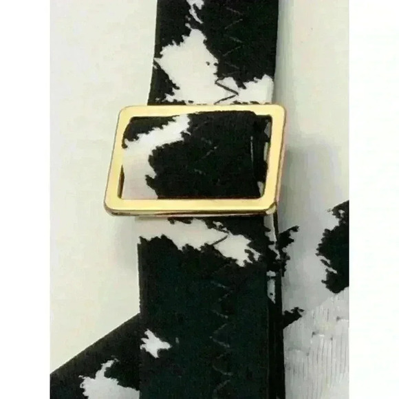 Lands' End tankini top size 10 adjustable straps built in bra animal print black - Picture 8 of 11